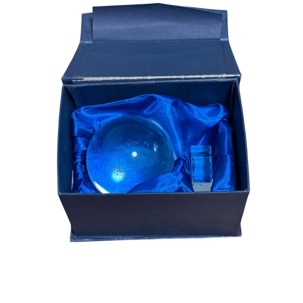 Crystal Ball Globe Galaxy Miniatures 3D Laser Engraved Glass Ball Sphere 60MM AA
